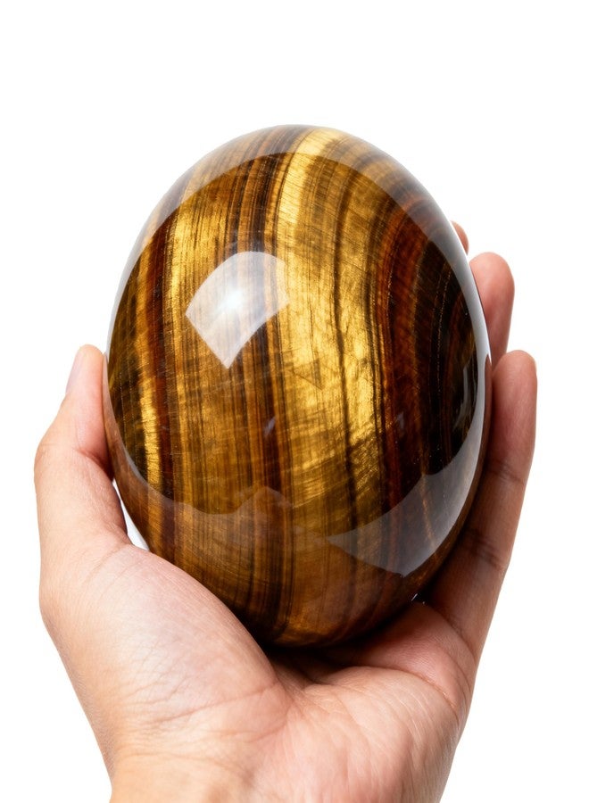 AierCrystal 6-7cm/2.36-2.75inch Tiger Eyes Crystal Ball Polished Natural Tiger Eye Stone Sphere Decorative Sphere Healing Crystals Ball Stone Crafts Home Decor Ornament Gifts (Tiger's Eye, 60-70mm) - Image 1